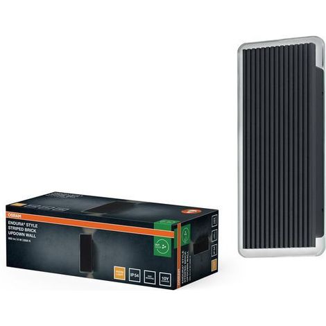 OSRAM Applique extérieure  Gris foncé, blanc chaud, 3000 K, IP54, aluminium, 480 lm, 6 W, LED intégrée, durée de vie 25 000 h, 220-240 V (1/3)