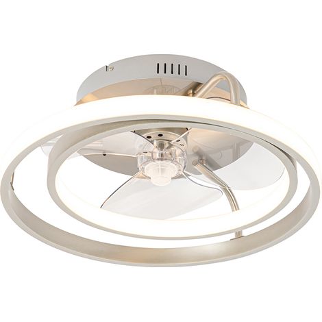 Stahl Deckenventilator 46,5 cm inkl. LED mit Fernbedienung - Kees