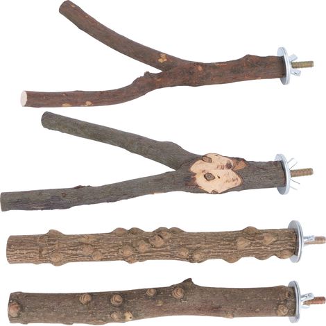 Perchoir pour perroquet, support pour perroquet, support pour cage à oiseaux en bois, accessoires pour oiseaux (1/4)