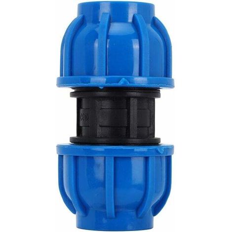 Lot de 4 raccords PE droit 32mm – Connecteur en plastique résistant – Réduit la perte de charge – Préserve la qualité de l'eau potable (1/5)