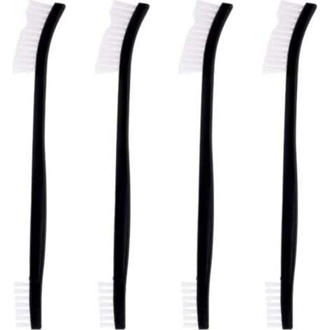 4 doppelseitige Nylon-Reinigungsbürsten, kleine multifunktionale Reinigungsbürsten, strapazierfähige Nylonbürsten zur Reinigung von Ritzen, Schmuck, Fahrrädern, Autos und Duschköpfen (1/4)