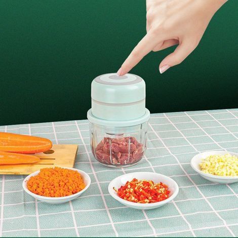 Elektrischer Knoblauchzerkleinerer aus Edelstahl, 250 ml, Zerkleinerungswerkzeug, Gemüsemühle, Küchengerät (1/4)