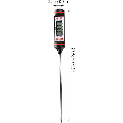 Thermomètre à huile de cuisine noir, thermomètre alimentaire électronique pour la mesure de la température de cuisson (1/5)