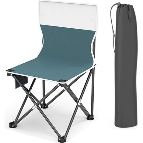 Chaise De Pêche Chaise Pliante Pliable Jusqu'à 200 Kg Bleu Et Blanc pour Balcon De Jardin Extérieur, avec Petit Format (1/5)
