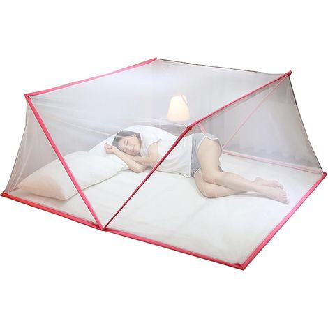 Moustiquaire de lit pliable et portable pour l'extérieur, sans installation. Convient aux lits d'adulte et d'enfant. Couleur : 1. Dimensions : 135 x 190 x 80 cm. (1/5)
