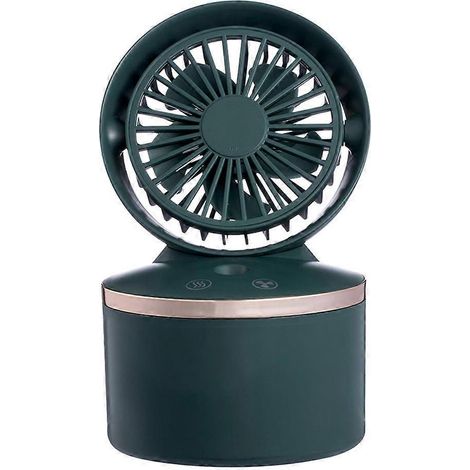 Ventilateur de bureau USB silencieux avec humidificateur intégré, mini ventilateur portable à 3 vitesses. (1/4)