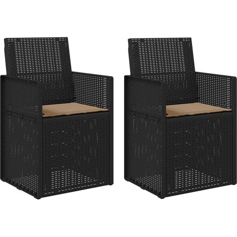 Garten Esszimmerstühle 2 pcs Anthrazit und Taupe PP vidaXL