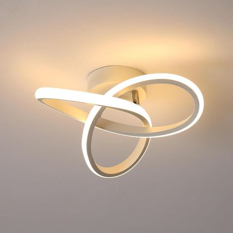 Plafonnier LED Moderne, 22W 2500LM Créatif Lampe de Plafond de Fleur, Luminaire Plafonnier Blanc pour Chambre Couloir Balcon, Blanc chaud 3000K (1/5)