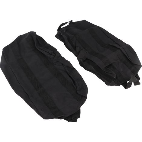 Soporte cuadrado para sombrilla fabricado con material de saco de arena, 45 x 24 x 18 cm, negro. (1/5)
