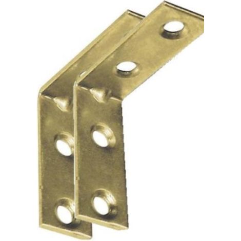 ORECA - 4 LASTRINE ANGOLARI IN ACCIAIO OTTONATO 40X40MM