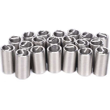 20 Stück Gewindeeinsätze, Reduziermuttern-Reparaturwerkzeug, Edelstahl, M14x23D (1/5)