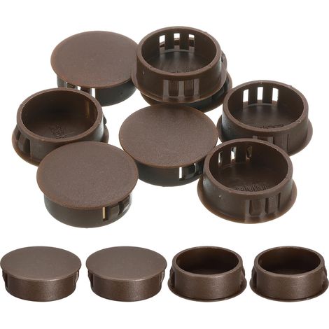 18Pcs Bouchon de Trou en Nylon, 27.5-28mm Diamètre de Trou Bouchon d'étanchéité Rond Souple et Flexible de Verrouillage Bouchons en Caoutchouc pour Bouteille, Tuyaux, Cuisine, Brun (1/5)
