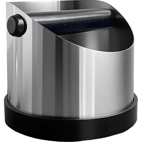 Boîte À Marc De Café - Acier Inoxydable - Barre Amovible Et Brosse Intégrée - Base Antidérapante - Pour Machine Expresso - 1 Pièce (1/5)