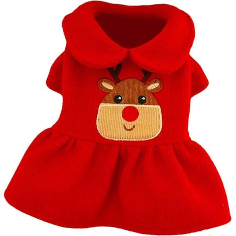 Winterwarme Hundekleidung, kleines Hundekostüm, Partykleidung, Rock XS-Skirt S
