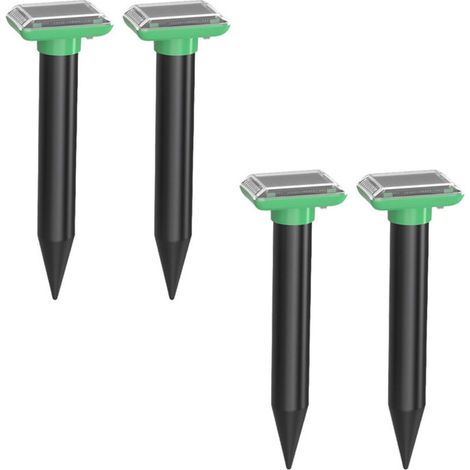 Solarbetriebener Ultraschall-Mäuseabwehrer, 4er-Pack, Ultraschallgerät, geeignet für Garten und Hof (grün) (1/5)