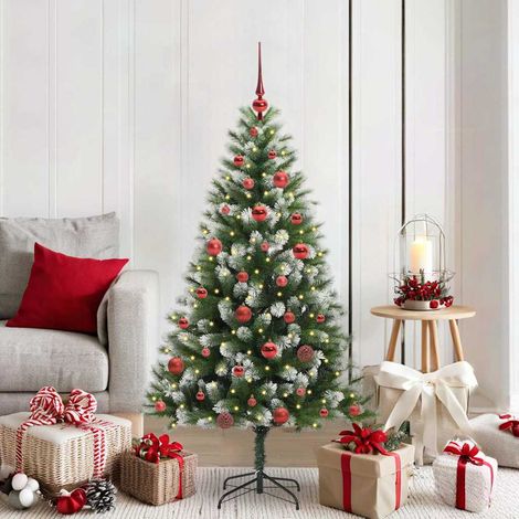 Künstlicher schwenkbarer Weihnachtsbaum mit flockigem Schnee (1/5)