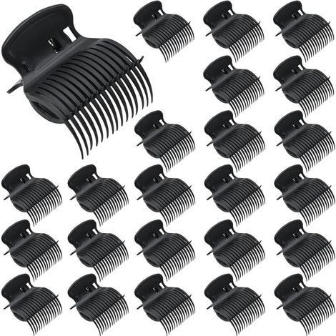 Lot de 24 pinces à friser de rechange pour fer à friser, pour femmes et filles (24 pièces noires) (1/5)