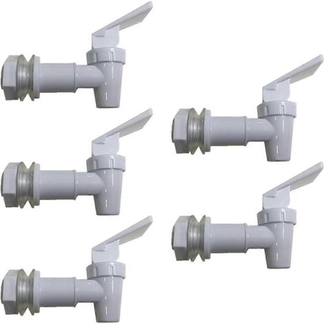 Lot de 5 robinets pour distributeur d'eau à vin, compatibles avec bouteilles de vin en verre, bocaux et tonneaux. (1/4)