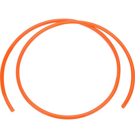 Tuyau pneumatique TPU – OD4xID2.5 – orange – 1 mètre – flexible – chimique / mazout – compresseur air