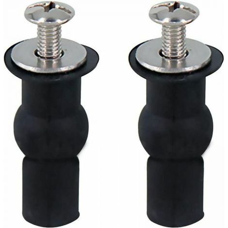 2PCS Pièces de fixation de siège de toilette, pièces de fixation de siège de toilette à charnière adaptées à toutes les toilettes (18 mm) (1/3)