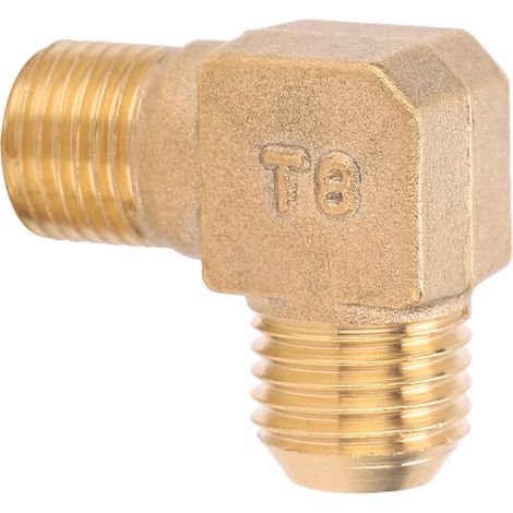 Coude en laiton 90° pour raccord compresseur, filetage 13x14mm, adaptateur de tuyauterie air (1/5)