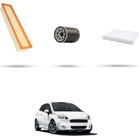Kit tagliando 3 filtri compatibile con Fiat Grande Punto 1.4 8v 57kw dal 2005 (1/4)
