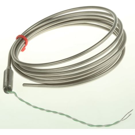 Thermocouple type K Ø 3mm, L 2m, +1100°C max à Câble ( Prix pour 1 )