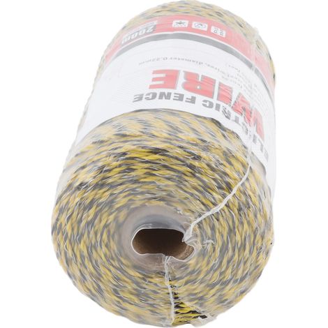 Fil de Clôture Électrique Polywire 6 Fils Acier Inoxydable 200M pour Protection Agricole MLD‑040C