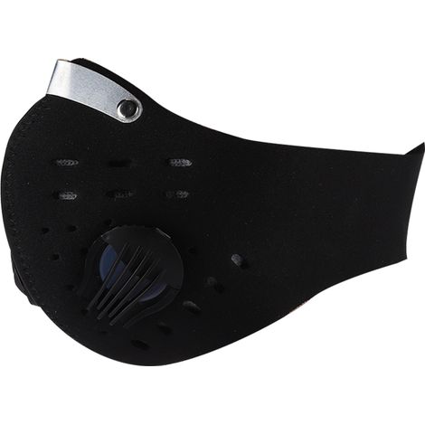 Masque anti-poussière cyclisme extérieur en charbon actif, élastique et respirant (Noir)