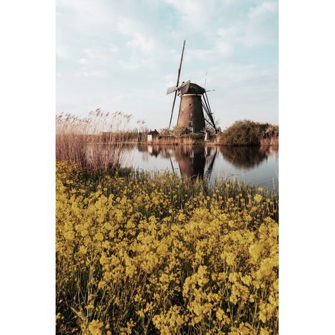 Tableau sur toile petit moulin 30x45 cm - Impression sur Toile Murale Décorative - Image imprimée en HD sur Toile - Toile sur Châssis en Bois FSC - Fabriqué en France (1/5)