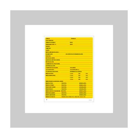 Cartello concessione edile colorato 60x80 cm conf. da 10 pz