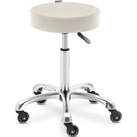 Taburete cosmético con ruedas, soporta hasta 150 kg, Worcester - beige (1/3)