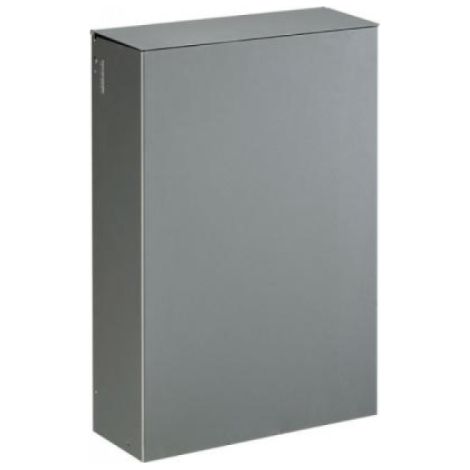 Poubelle murale Stella avec étrier - 20l - gris métal - RAL 9006 (1/3)