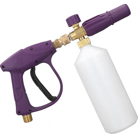 Kit pistolet nettoyeur haute pression, pression maximale de 4350 PSI, angle de sortie et débit réglables, raccord rapide 1/4" NPT, pistolet à eau et pot à mousse (1/5)