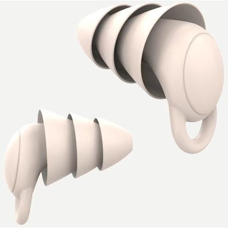 Tappi auricolari in silicone antirumore per un sonno tranquillo, morbidi e riutilizzabili, struttura a tre strati a ombrello, anti-russamento, piacevoli al tatto. (1/4)
