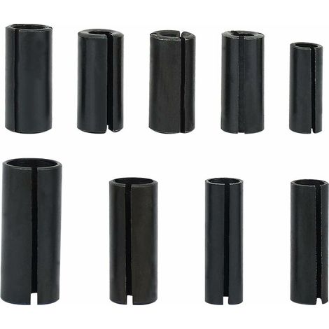 Green Mobility-9 Pièces Adaptateurs de collet de mandrin, fraise à bois Adaptateur de collet de mandrin, Fraise Conversion Bois Routeur Bit Bois Fraisage Split Bushing Machine De Gravure Trimming Outi (1/5)