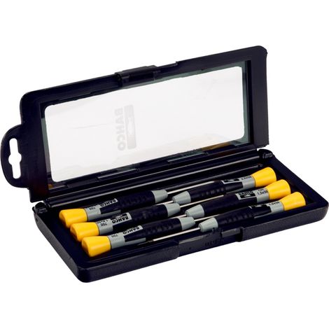 Bahco Satz Schraubendreher für Schlitzschrauben mit Präzisionsgriff, 1-2,5 mm - 6-tlg. (1/3)