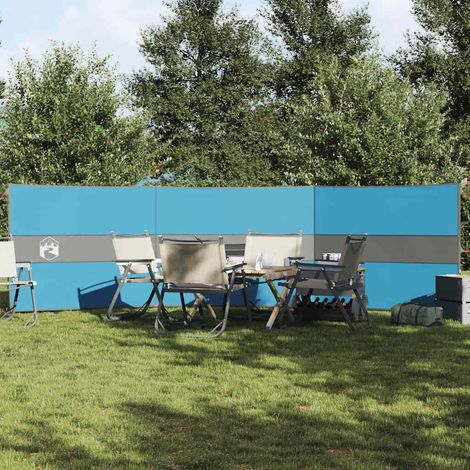Brise-vent de camping bleu 490x123 cm imperméable