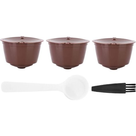 Kit de 3 capsules de café réutilisables avec filtres rechargeables, compatible avec Dolce Gusto (1/4)