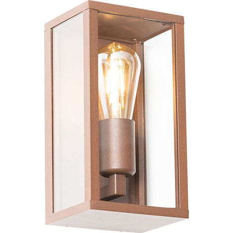 Smarte Wandleuchte rostbraun 26 cm IP44 inkl. WLAN ST64 - Charlois