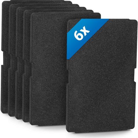 6X Filtre Seche Linge Beko, Filtres en Mousse pour Beko Grundig Blomberg ElektraBregenz 2964840100, Filtre Éponge pour Sèche-Linge à Pompe Chaleur et Séchoir à Condensation 240 x 155 x 11 mm (1/5)