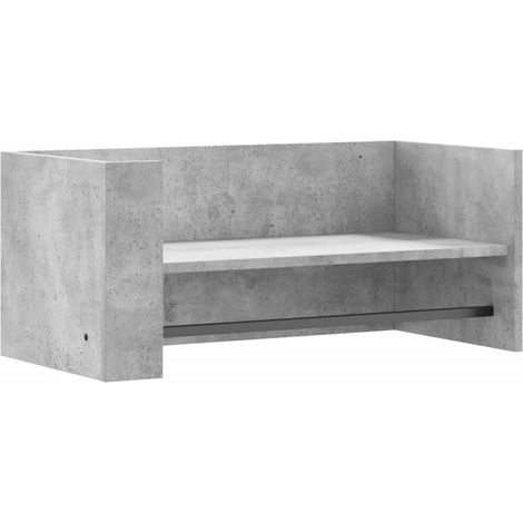 Maison Exclusive - Wandregal Betongrau 70,5x35x30,5 cm Holzwerkst
