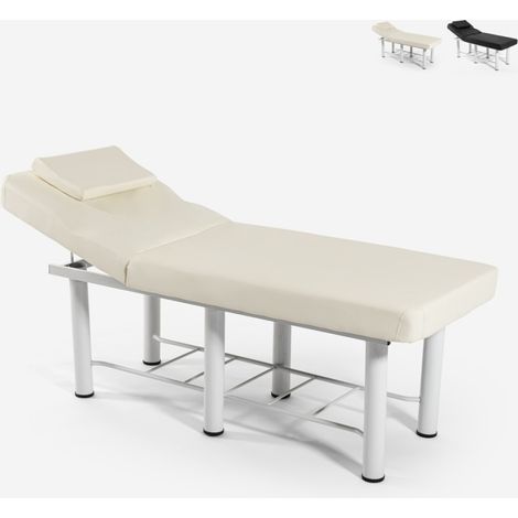 Lettino massaggio relax 2 zone professionale centro estetico Welly - Bianco (1/5)