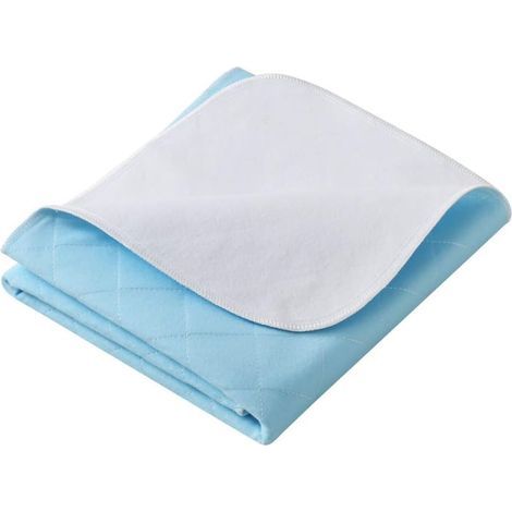 FITLAB-Imperméable Alèse Protège Matelas Coussin, Absorbant Pad Incontinence, Couvre Matelas Lavable de Lit Bébé Enfants Adultes - 81x92cm, Bleu (1/4)