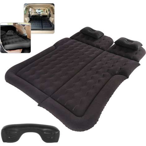 Lit de voiture gonflable épais avec tabouret long double fonction, pompe à air 12 V, adapté aux SUV, monospaces et camping-cars. Disponible en noir pour les entrepôts à l'étranger. (1/5)