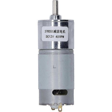 Moteur à engrenages 12V 45 tr/min, bobine en laiton, réversible, autobloquant, résistant à l'usure, réducteur de vitesse (1/5)