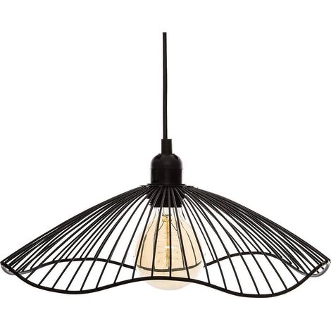 suspension Filaire Noire - Mtal D25 Cm (1/4)