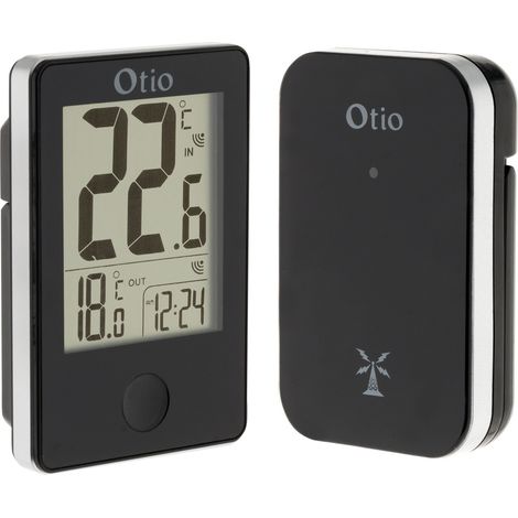 Otio – Thermomètre intérieur/extérieur sans fil – Grand écran LCD – Plage -39,9°C à 59,9°C – Transmission 60m – Alimentation 2 piles AAA