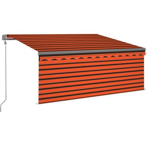 Maison Exclusive - Tenda Automatica LED Sensore Vento 3x2,5m Arancione Marrone