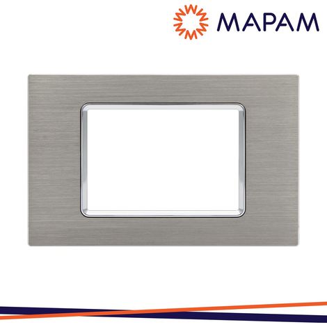 PLACCA ALLUMINIO T1 8003LL-4 3P PLATINO